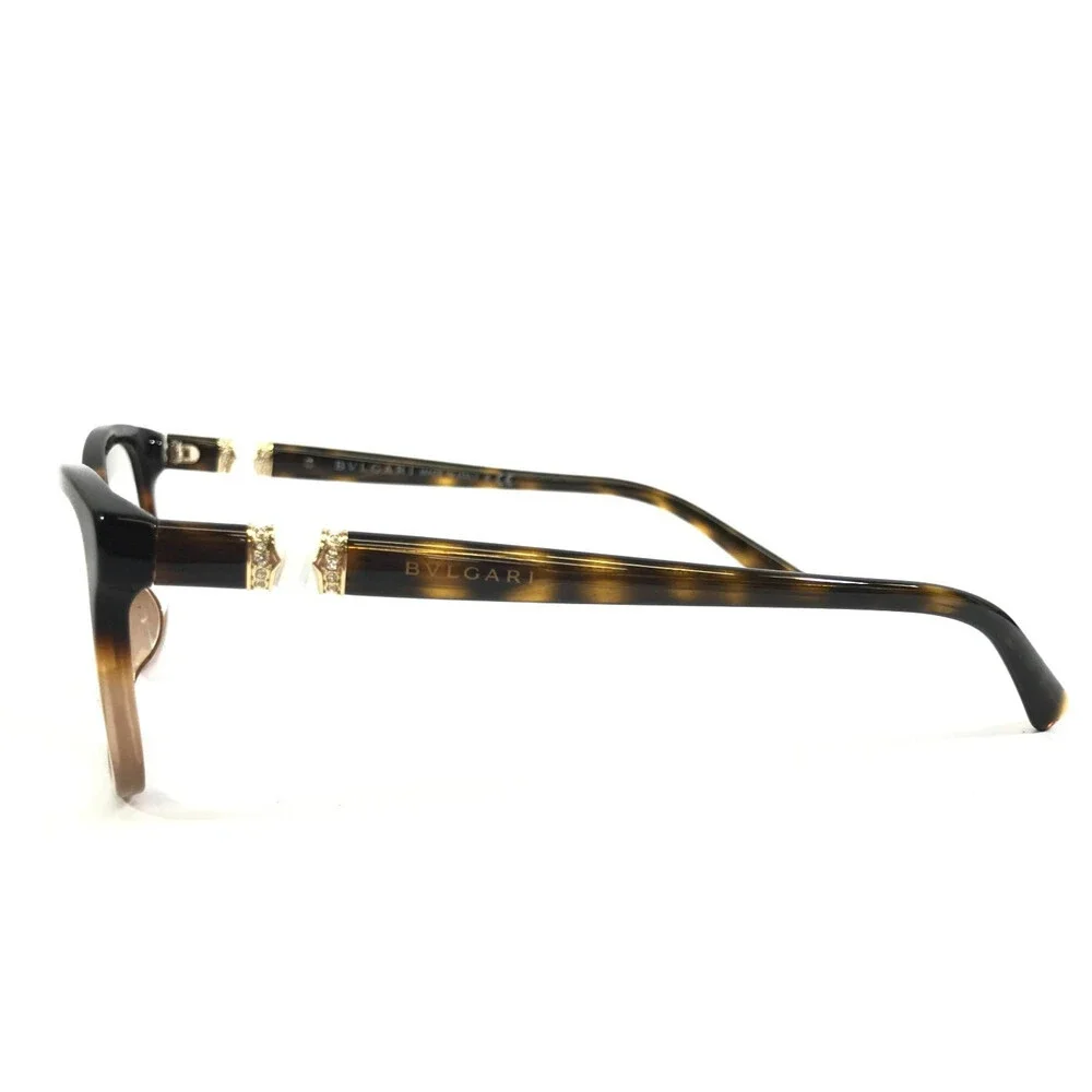 Bvlgari Eyeglasses Frames 4133-B-F 5362 Havana/Brown Crystals Alt Fit 54-17-145